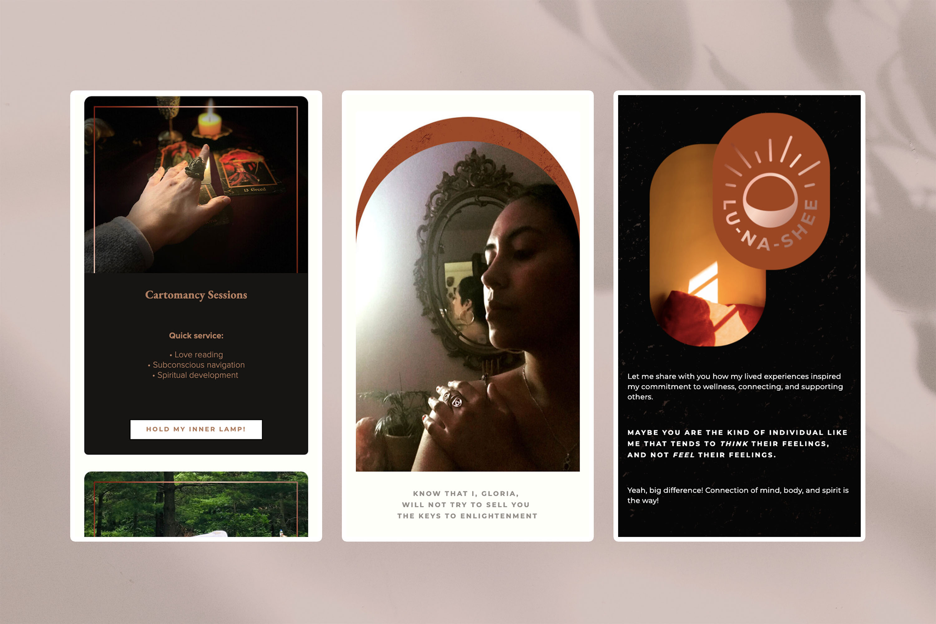 LunaXi mobile website design