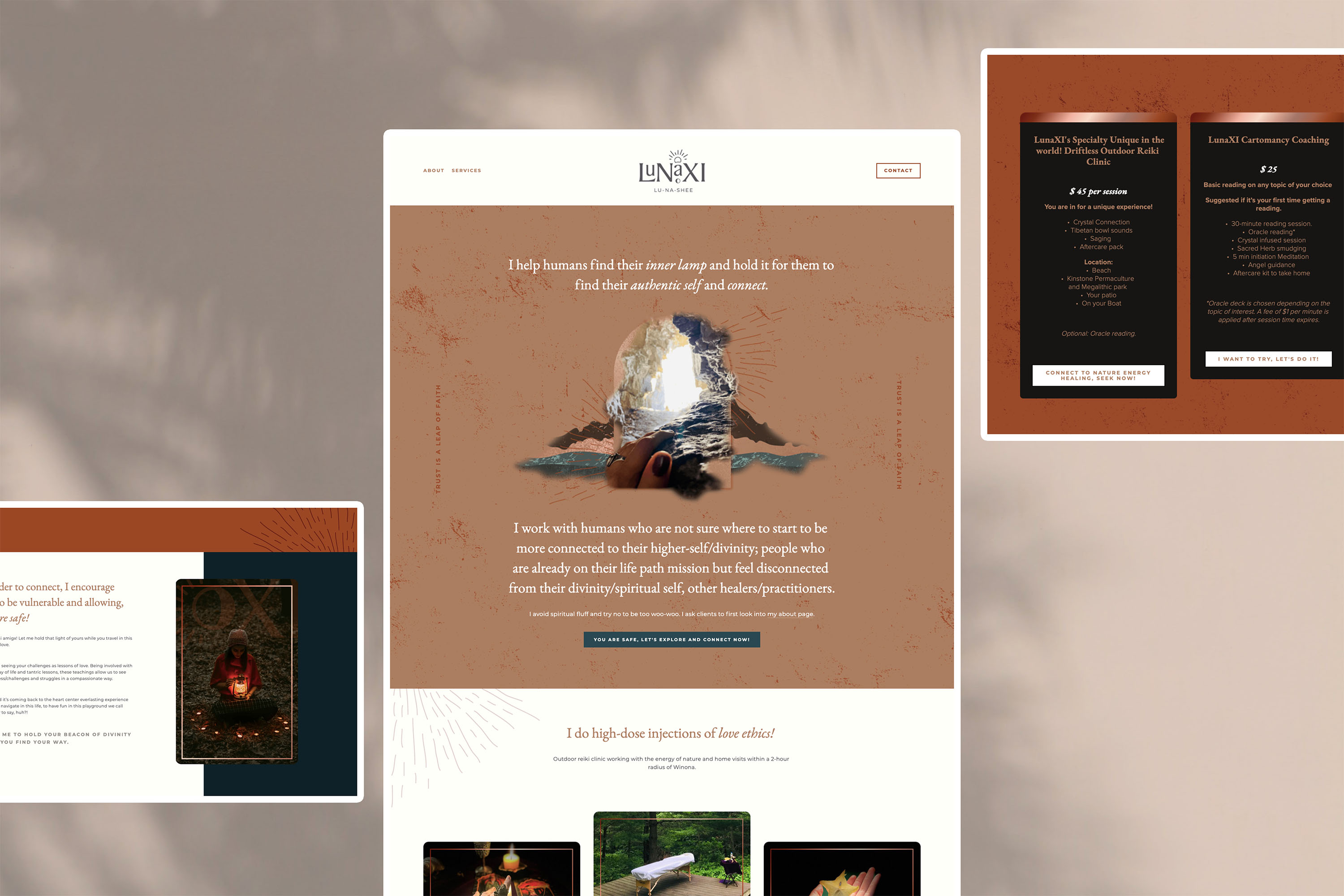 LunaXi Squarespace website design