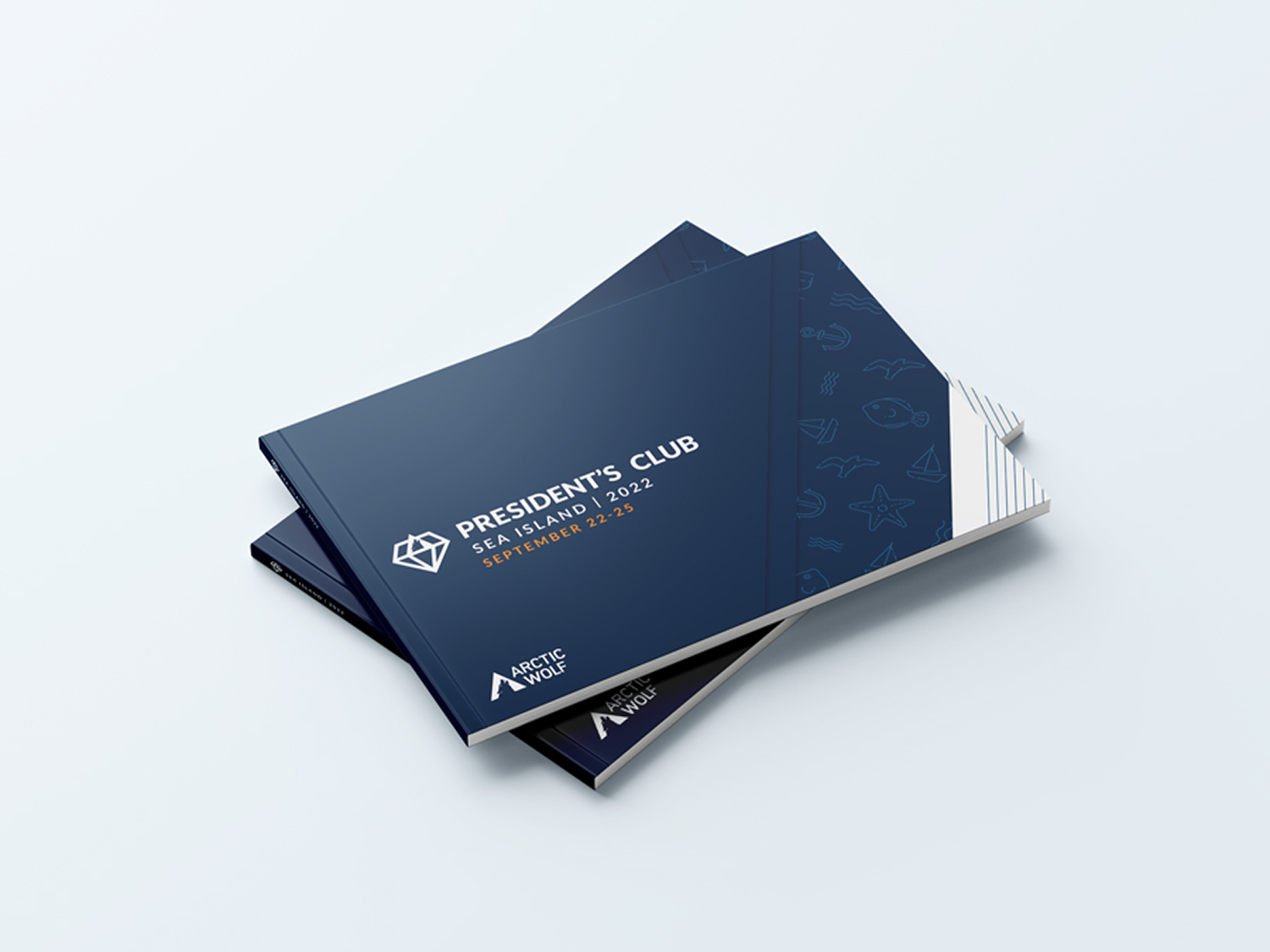 President's Club brochure booklet mockup