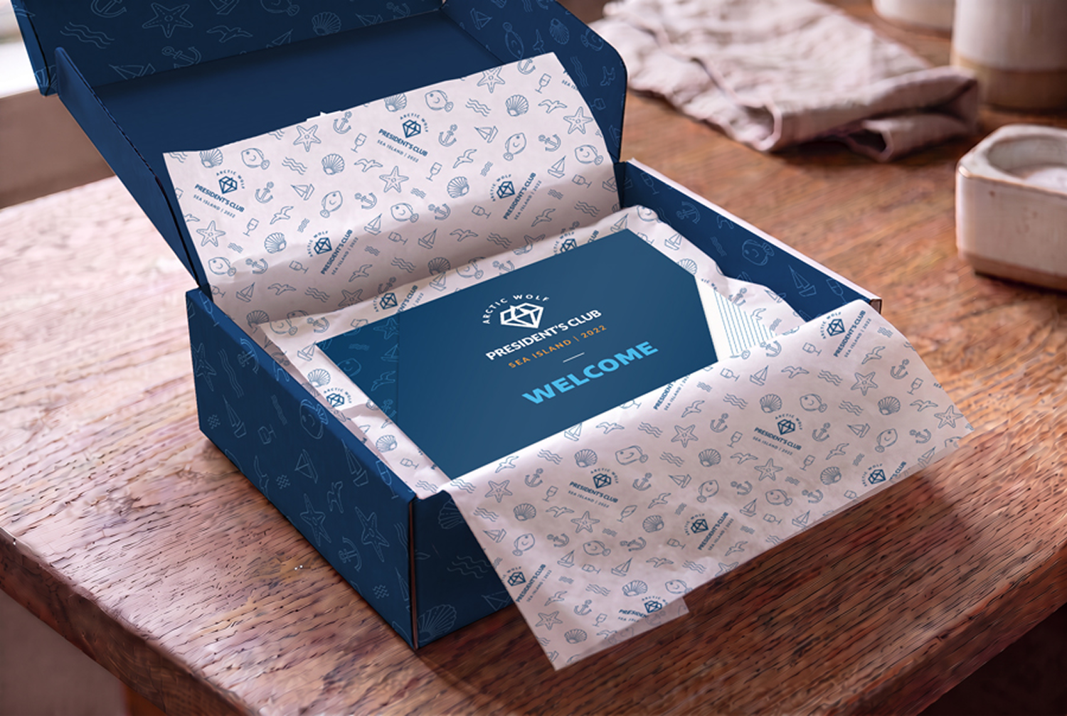 President's Club packaging pattern design