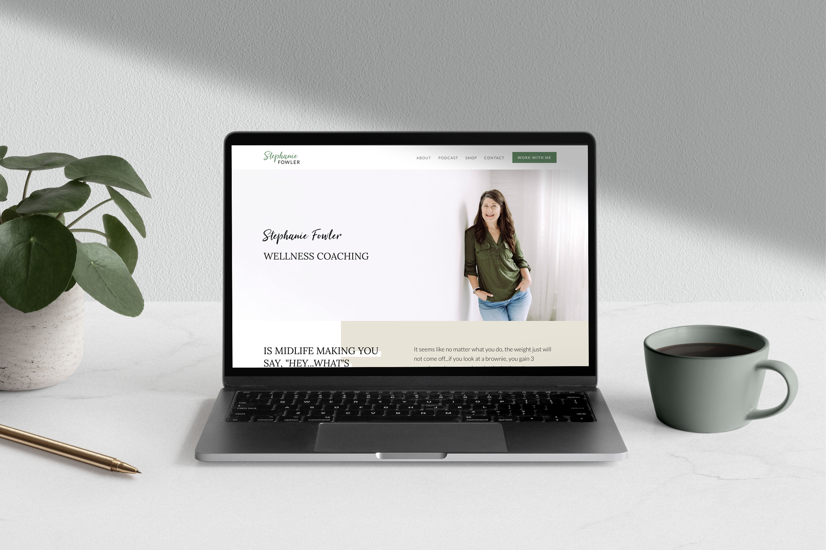 Stephanie Fowler website design mockup
