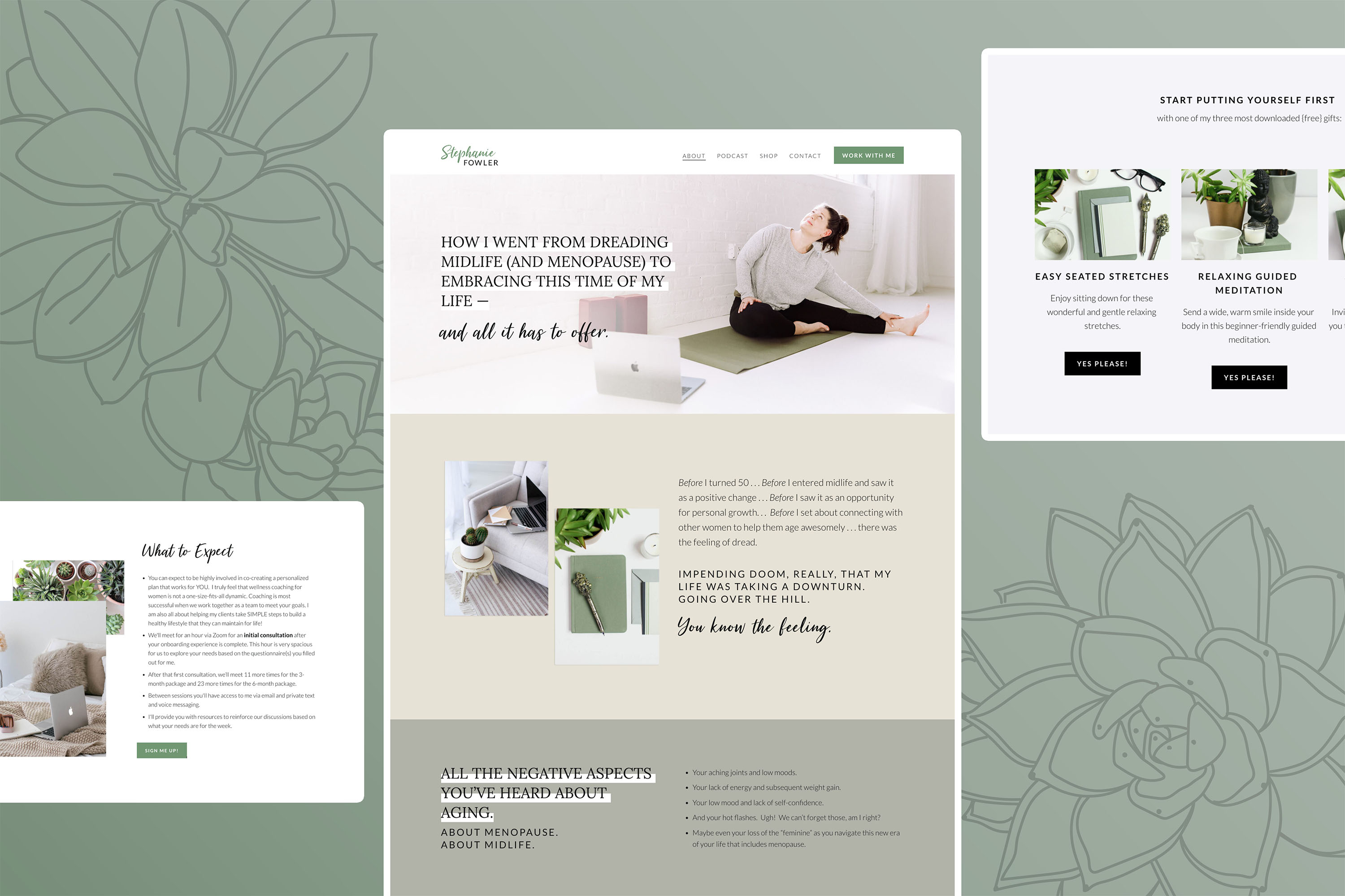 Stephanie Fowler website page layout