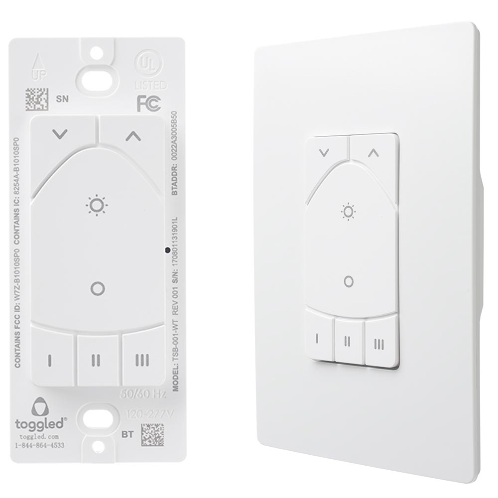 Toggled iQ switch UI design, faceplate and installed views