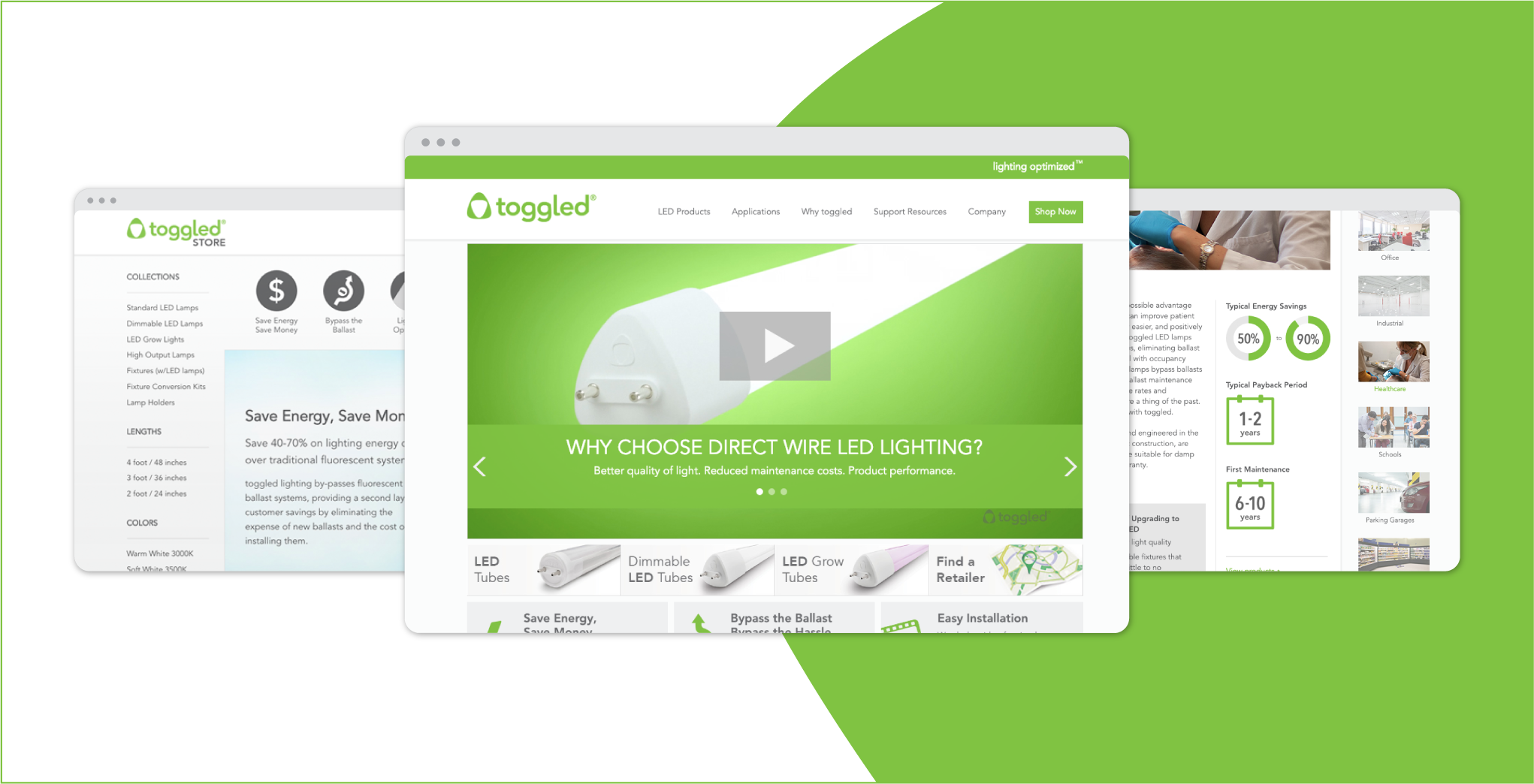 Toggled website redesign